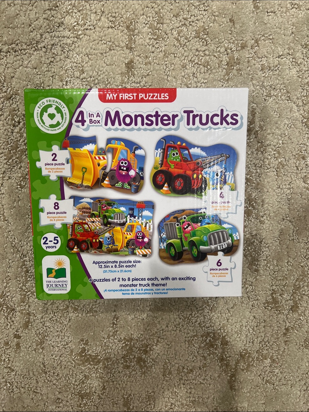 NEW My First Puzzles: Monster Trucks (Green)